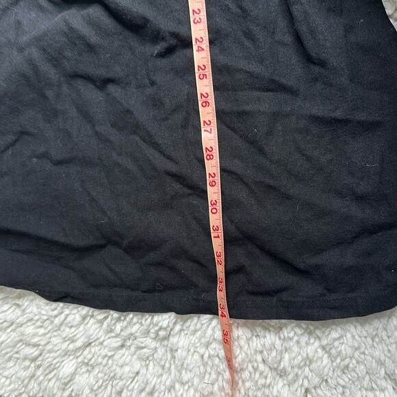 Gap Black Linen Blend Smocked Top Tie Up Bow Straps Summer Dress Short Casual - Picture 9 of 9